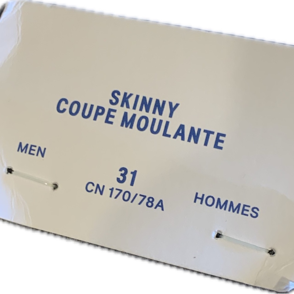 Mens H&M washed black skinny jeans 31